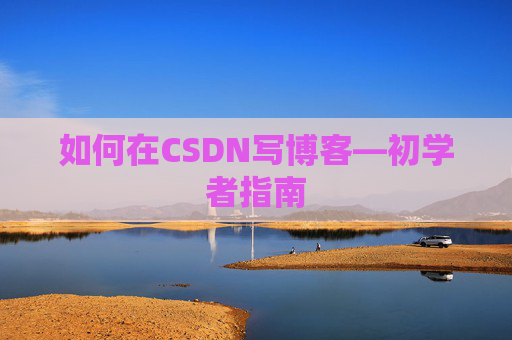 如何在CSDN写博客—初学者指南